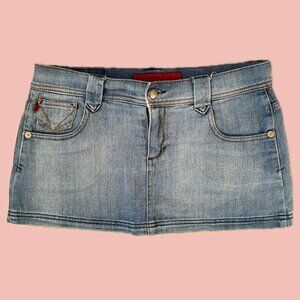 Y2K Denim Mini Skirt – Fire Jeans – Size 9 Juniors